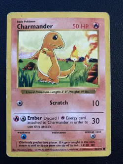 CHARMANDER - 46/102 - Base Set SHADOWLESS - Pokemon Card - HP - Image 1