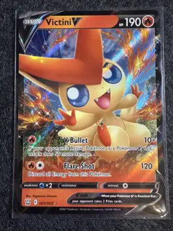 Victini V 021/163 Ultra Rare SWSH Battle Styles NM Pokemon TCG - Image 1