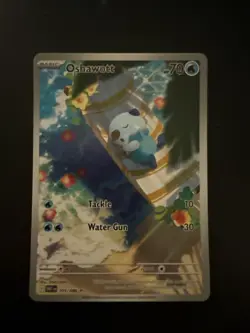 Oshawott Illustration Rare White Flare English Pokemon TCG Card 105/086 - Image 1