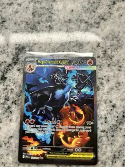 2025 Pokemon Phantasmal Flames - 125/094 Mega Charizard X ex SIR FRESH PULL NM - Image 4