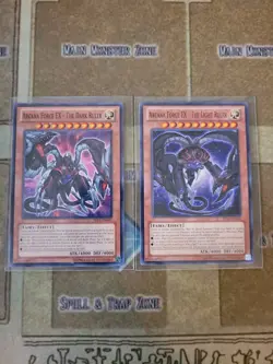 YUGIOH ARCANA FORCE EX THE DARK RULER + LIGHT RULER SP13 COMMON UNLIMITED ED NM - Image 1