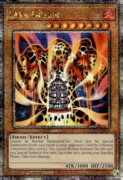 Lava Golem RA01-EN001 Quarter Century Secret Rare 1st Edition NM yugioh card - Image 1