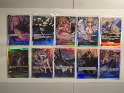 One Piece Japanese Super RARE SR - 10 Card Lot Sanji, Ulti, Big Mom and More! - Image 1