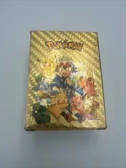 110 Pcs Sealed Pokemon Foil Gold Cards Pack Tcg GX Fan Art - Image 1