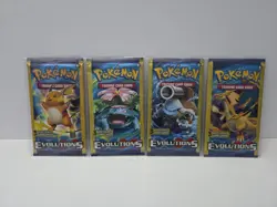Pokemon XY Evolutions Booster Pack 3-Card Mini Pack 4 Pack Art Set New Sealed - Image 1