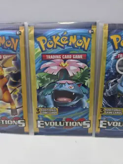Pokemon XY Evolutions Booster Pack 3-Card Mini Pack 4 Pack Art Set New Sealed - Image 3