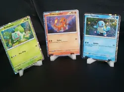 Pokemon Cards Cosmos Promo Set 046 047 048 NM 151. Bulbasaur Charmander Squirtle - Image 1