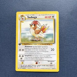 1st Edition Pidgeotto (Tauboga) 22/102 - MP Rare - German Base Set Pokemon Card - Image 1