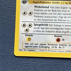1st Edition Pidgeotto (Tauboga) 22/102 - MP Rare - German Base Set Pokemon Card - Image 5