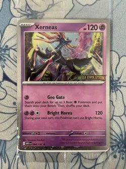 Xerneas 064/132 SEALED Pokemon Mega Evolution Stamped Promo Best Buy Holo Card - Image 1