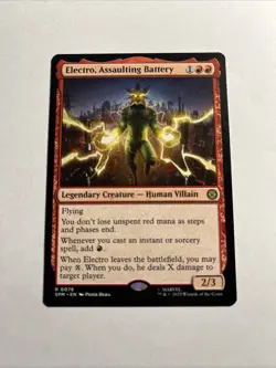 Electro, Assaulting Battery - Marvel's Spider-Man MTG Plus Bonus Card!!! - Image 1