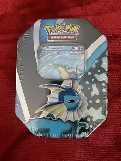 🔥SEALED Pokemon Trading Card Game: Evolutions Tin - Vaporeon FACTORY SEALED - Image 1