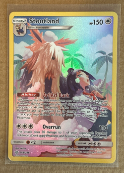 Stoutland Cosmic Eclipse #248/236 Secret Rare Holo 2019 Pokemon Card. Bad Corner - Image 1