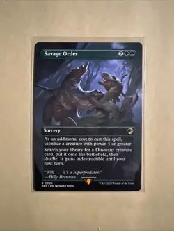 MTG Savage Order REX 0006 R NM Regular Borderless - Image 1