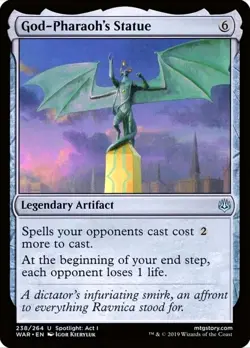 X 1 God-Pharaoh's Statue NM-M War of the Spark 238 MTG Magic The Gathering - Image 1