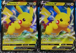 Pokemon Pikachu V SWSH061 Jumbo & Regular Sword & Shield Black Promo - Image 2