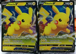 Pokemon Pikachu V SWSH061 Jumbo & Regular Sword & Shield Black Promo - Image 3