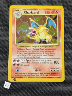 Charizard 4/102 - Base Set Unlimited Holo Rare Pokemon TCG DMG - Image 1