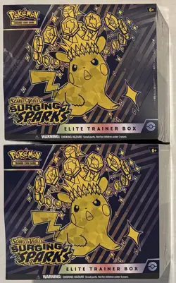 Pokemon TCG Surging Sparks Elite Trainer Box ETB- Factory Sealed Lot of (2) - Image 3