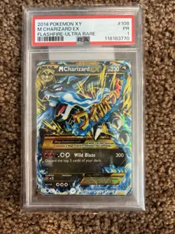 Pokemon M Charizard EX XY Flashfire Holo Ultra Rare #108 PSA 1 - Image 1