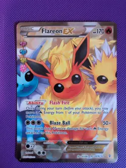 Pokemon Flareon EX (Full Art) RC28-32 Generations: Radiant Collection Holo - Image 1