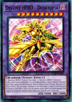 Destiny HERO - Dusktopia LEHD-ENA32 Yu-Gi-Oh! Light Play 1st Edition - Image 1
