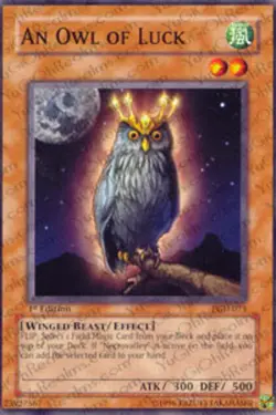 1x (LP) An Owl of Luck - PGD-073 - Common - 1st Edition YuGiOh - Image 1