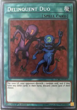 YuGiOh Delinquent Duo Secret Rare 1st Edition LCKC-EN101 - Image 1