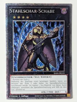 Stahlschar-Schabe RA04-DE151 Platinum Secret Rare DE NM YUGIOH - Image 1