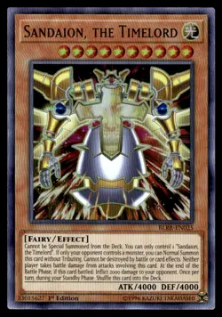 Yu-Gi-Oh! 1st Edition Sandaion, the Timelord #BLRR-EN025 Light Play - Image 1
