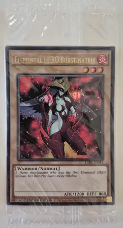 YuGiOh Elemental HERO Burstinatrix LART-EN041 Sealed Lost Art Promo - Image 1