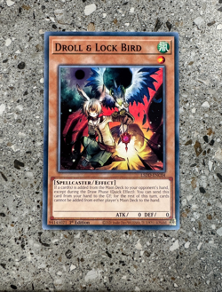 Yugioh TCG Droll & Lock Bird L5DD-ENC04 1st Edition NM-M Combined Ship - Image 1