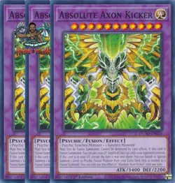 Yugioh! 3x Absolute Axon Kicker DUAD-EN034 Common 1st Ed NM - Image 1