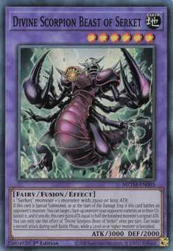 Yugioh MZTM-EN005 - Divine Scorpion Beast of Serket - Super Rare - Image 1