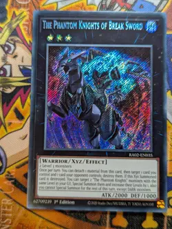 The Phantom Knights of Break Sword RA02-EN035 Secret Rare 1st Edition YuGiOh - Image 1