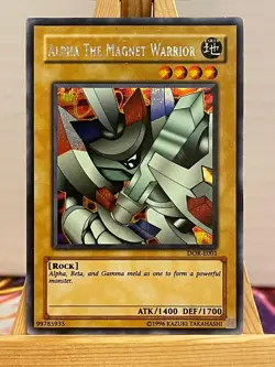 Alpha, Magnetkrieger DOR-E001 Secret Rare Englisch VG YUGIOH - Image 1
