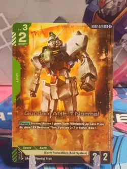Gundam AGE-1 Normal (LR) GD02-021 Gundam TCG Card Game - Dual Impact *English - Image 1