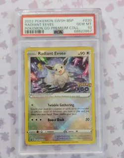 Pokemon 2022 PSA 10 Radiant Eevee Black Star Promo Pokemon Go Card SWSH230 - Image 1