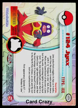 Jynx #124 - Topps Chrome Series 2 Pokemon Card Played - Image 2