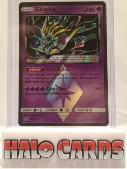 PACK FRESH Pokemon TCG Giratina Prism Star Holo Card 58/156 SM Ultra Prism HF - Image 1
