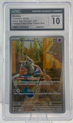 MIMIKYU 75 Promo 2024 Paldean Fates ETB CGC 10 Pokemon Card - Image 1