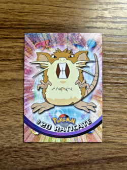 #20 Raticate - Pokemon Topps Card - Black Logo - Image 1