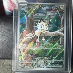 Meowth 106/094 Phantasmal Flames English Pokemon Card TCG+Mismagiusex Holo Spa - Image 1