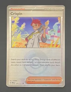 Pokemon Card Crispin 105/131 Poke Ball Pattern Prismatic Evolutions - Near Mint - Image 1