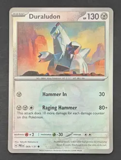 Pokemon Card Duraludon 069/131 Master Ball Holo Prismatic Evolutions - Near Mint - Image 1