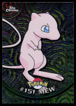 Mew #151 - Topps Chrome Series 2 Pokemon Card Played - Image 1