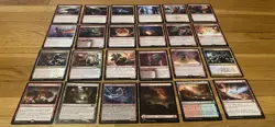 Red MTG Cards Lot Rare Uncommon Land Foil + Commons Magic The Gathering Cards - Image 1