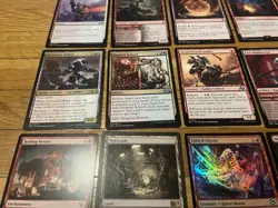Red MTG Cards Lot Rare Uncommon Land Foil + Commons Magic The Gathering Cards - Image 3