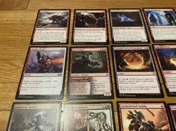 Red MTG Cards Lot Rare Uncommon Land Foil + Commons Magic The Gathering Cards - Image 4