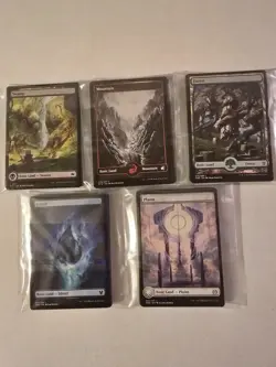 100 Full Art Non-Foil Basic Lands 20 of each Basic Land Type Various Sets - Image 1